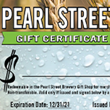 Pearl Street Brewery Gift Card